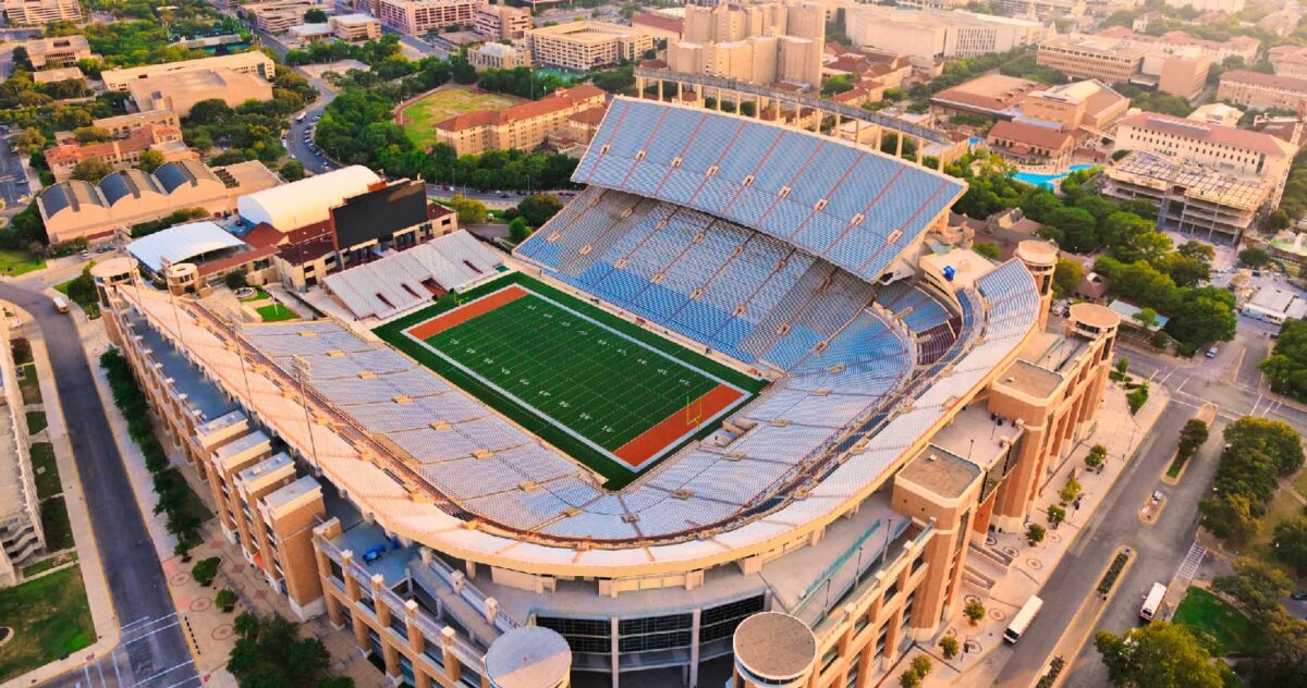 A football stadium